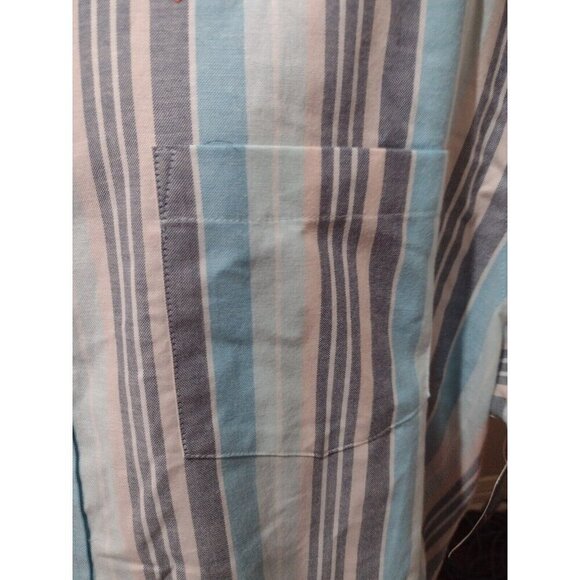 New St Johns Bay Mens Comfort Flex Button Down Shirt Blue Striped 2XL NWT - Picture 5 of 11